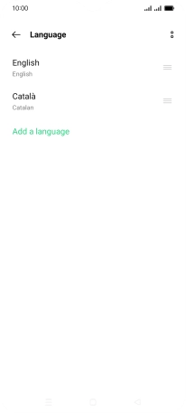 To select the new language as the default language, press the move icon next to the required language and drag it to the top of the list.