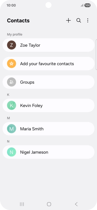 Press the new contact icon. Press the new contact icon.