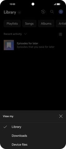Press the required category and go to the required audio file.