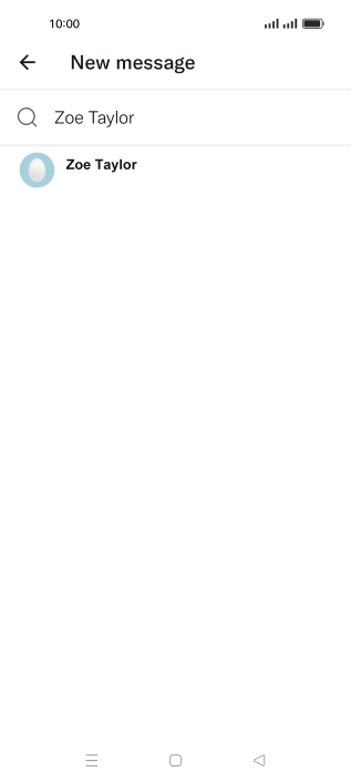 Key in the first letters of the recipient's name and press the required contact.