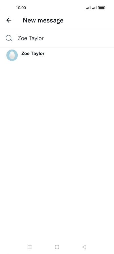 Key in the first letters of the recipient's name and press the required contact.