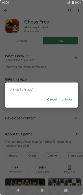 Press Uninstall. Press Uninstall.