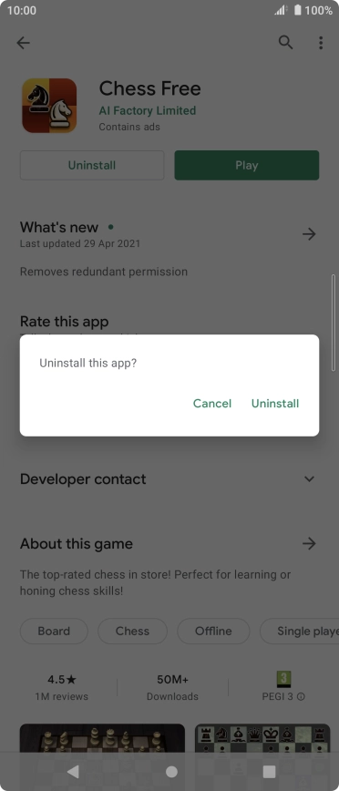 Press Uninstall. Press Uninstall.