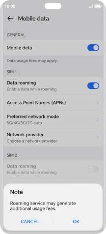 If you turn on the function, press OK. If you turn on the function, press OK.