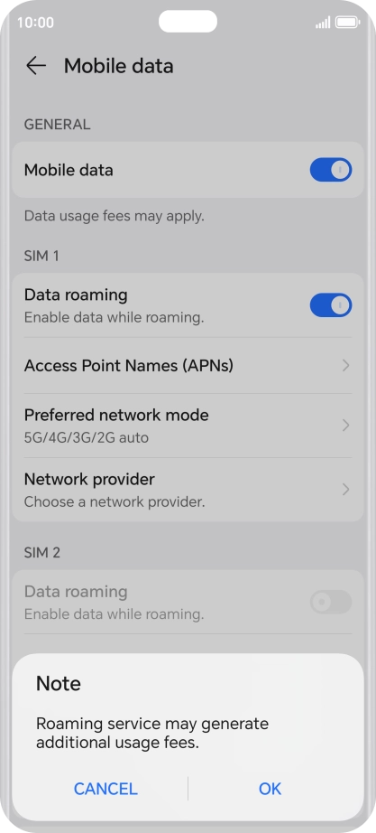 If you turn on the function, press OK. If you turn on the function, press OK.