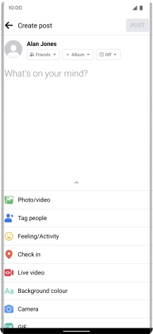 Press the text input field.