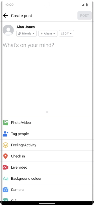 Press the text input field.