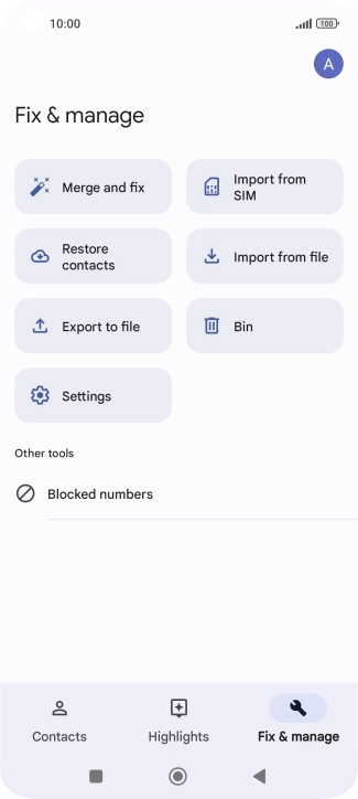 Press Import from SIM.