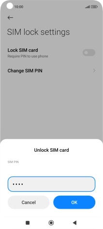 Key in your PIN and press OK. Key in your PIN and press OK.