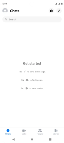 Press the search field.