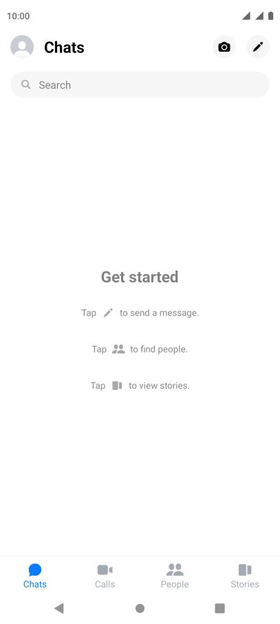 Press the search field.