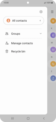 Press Manage contacts. Press Manage contacts.