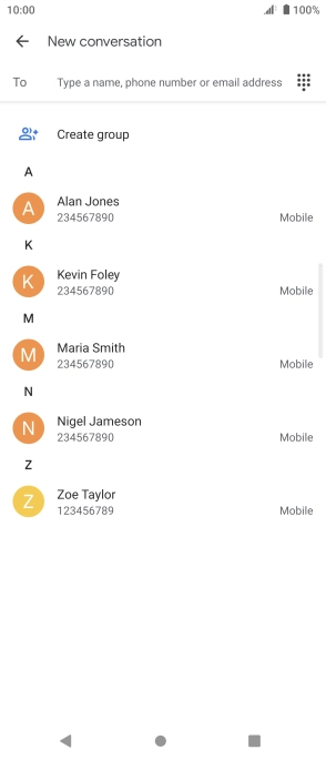 Press the field next to 