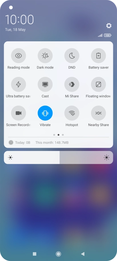 Press Vibrate to turn the function on or off.