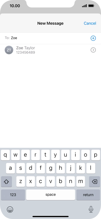 Press the required contact. Press the required contact.