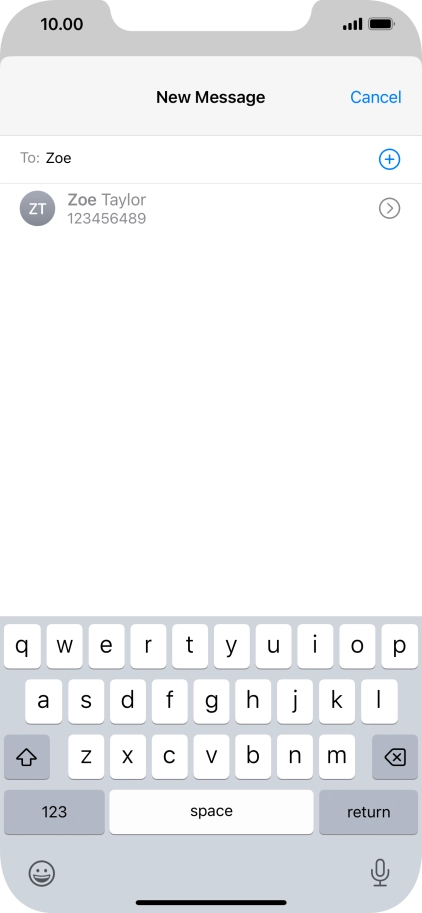 Press the required contact. Press the required contact.