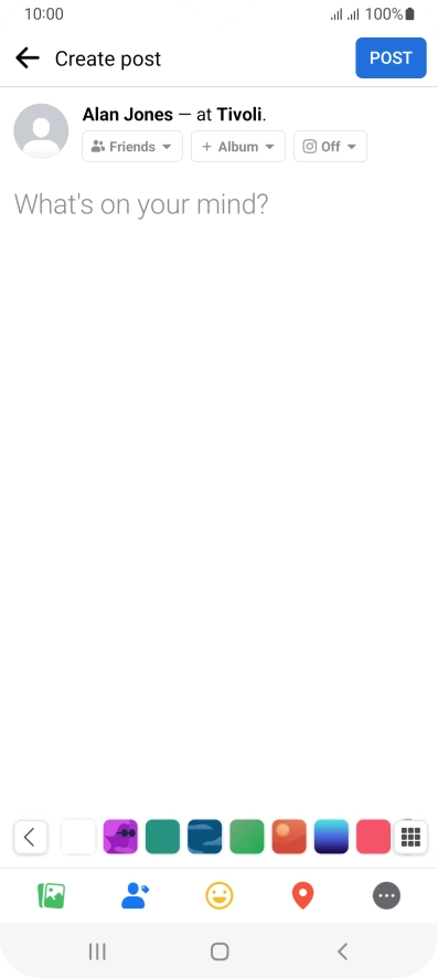 Press the text input field. Press the text input field.