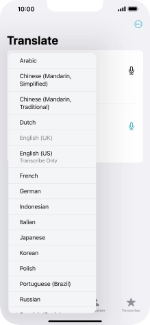 Press the required target language. Press the required target language.
