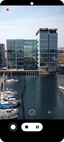 Press the stop icon to stop recording.