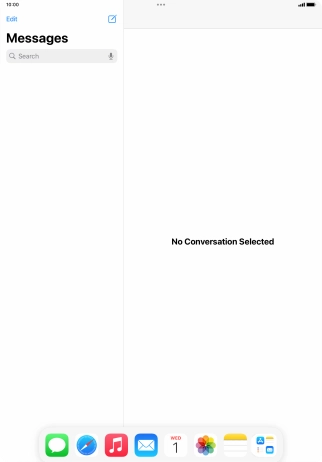 Slide your finger downwards on Dock to minimise it.