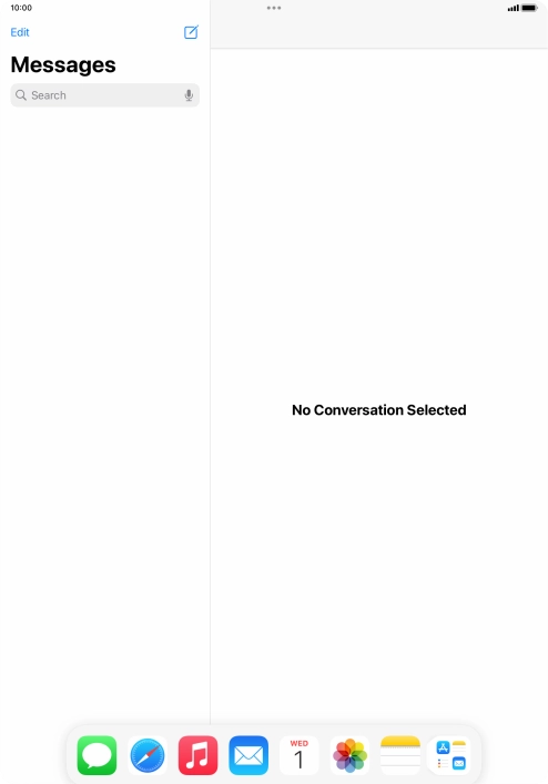 Slide your finger downwards on Dock to minimise it. Slide your finger downwards on Dock to minimise it.