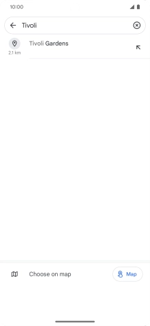 Press the required destination.