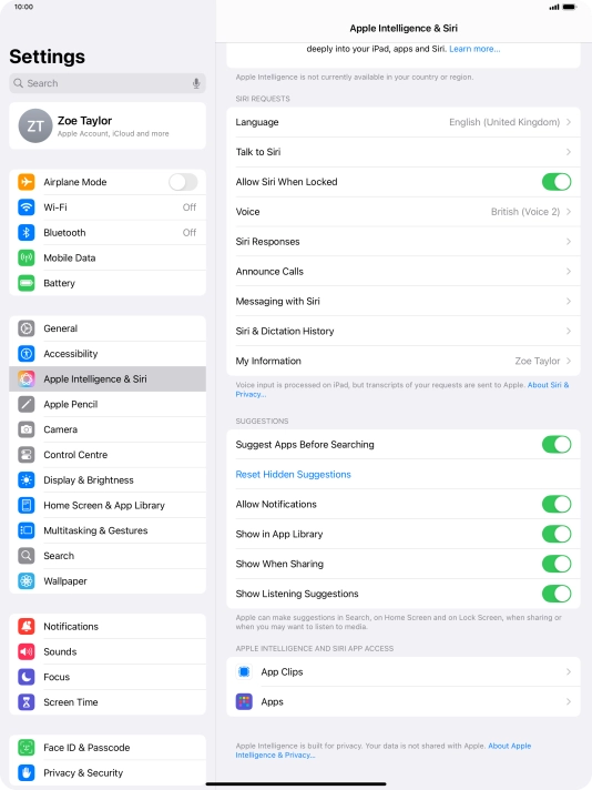 Press the indicator next to 
