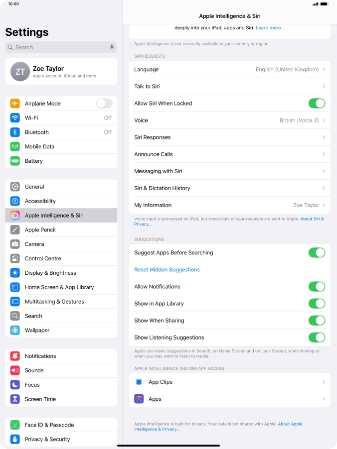 Press the indicator next to 