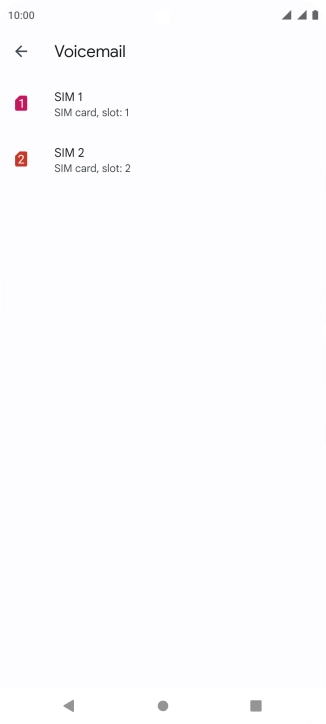 Press the required SIM.