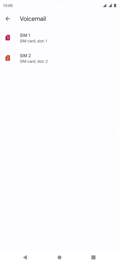 Press the required SIM.