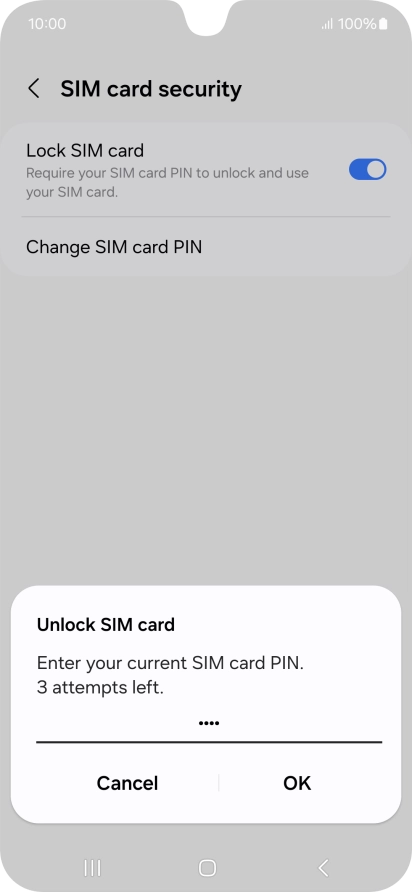 Key in your PIN and press OK.