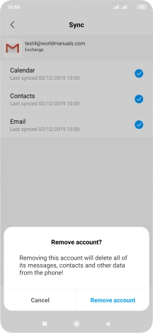 Press Remove account.
