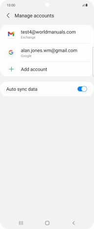 Press the required email account.