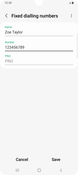 Press PIN2 and key in your PIN2. The default PIN2 is 1111.