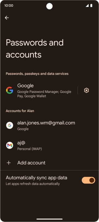 Press the indicator next to 