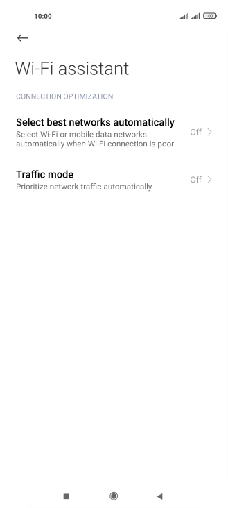 Press Select best networks automatically.