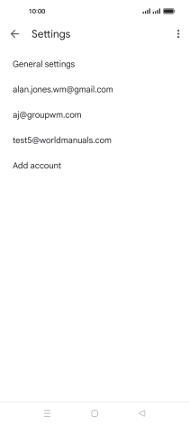 Press the required account.