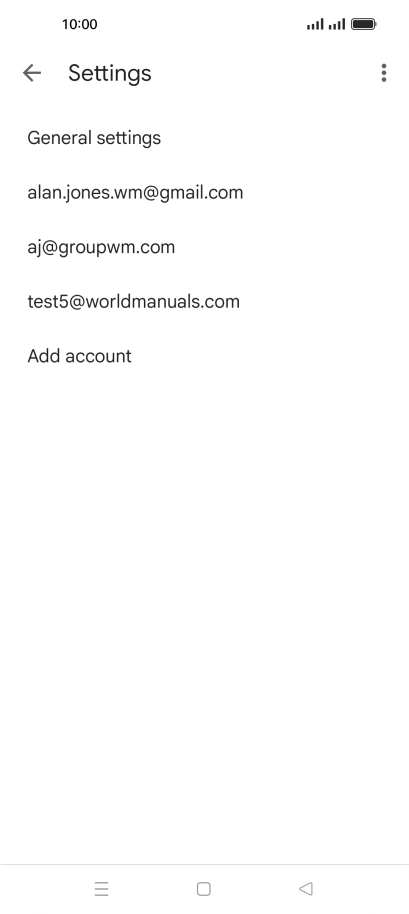 Press the required account.