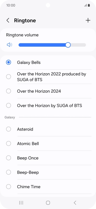 Press the required ring tones to hear them.
