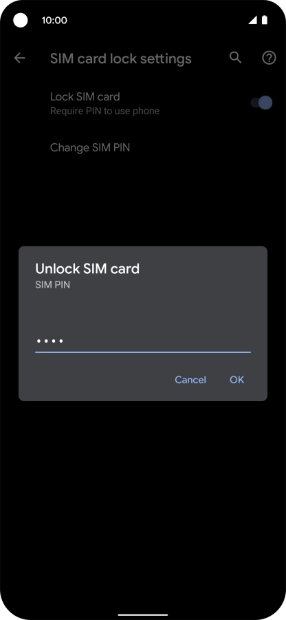 Key in your PIN and press OK.