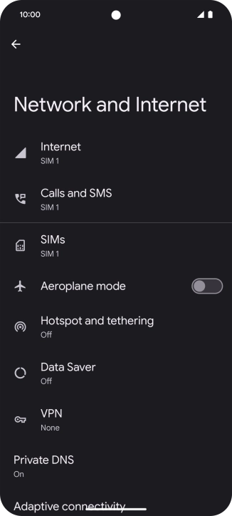 Press SIMs. Press SIMs.