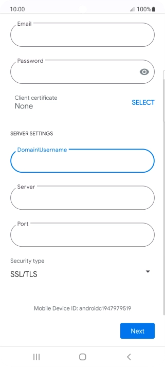 Press the field below 