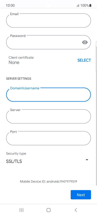 Press the field below 