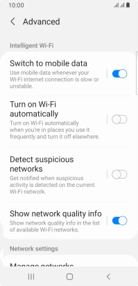 Press the indicator next to 