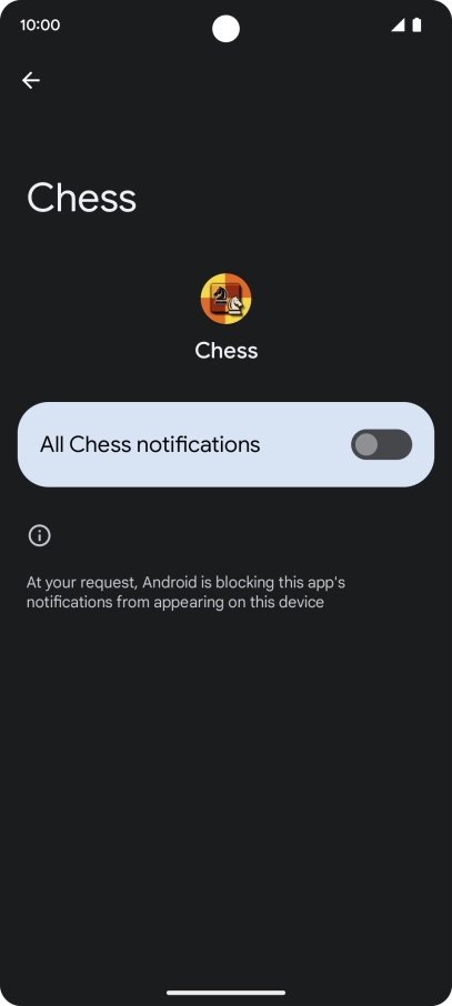 Press the indicator next to 