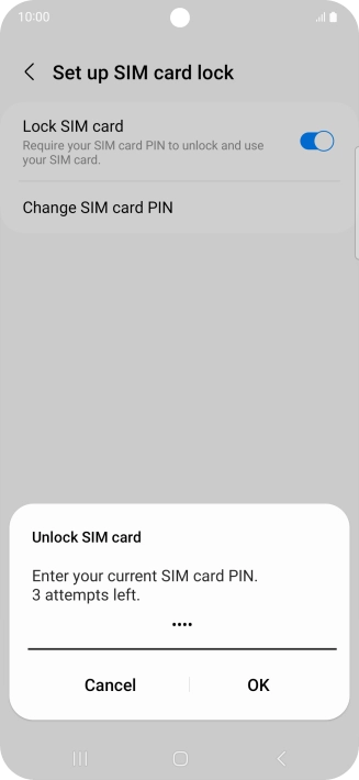 Key in your PIN and press OK.