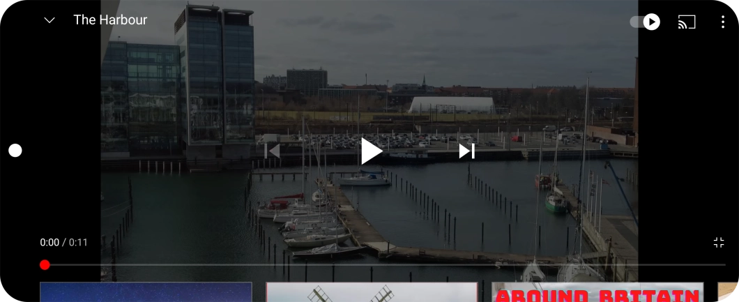 Slide your finger upwards on the screen.