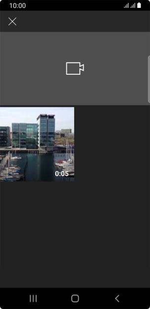 Press the required video clip.