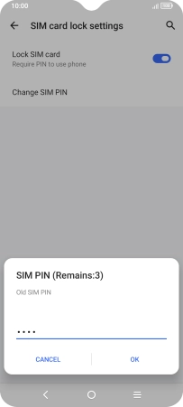 Key in your current PIN and press OK.