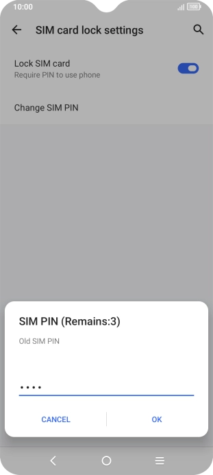 Key in your current PIN and press OK.